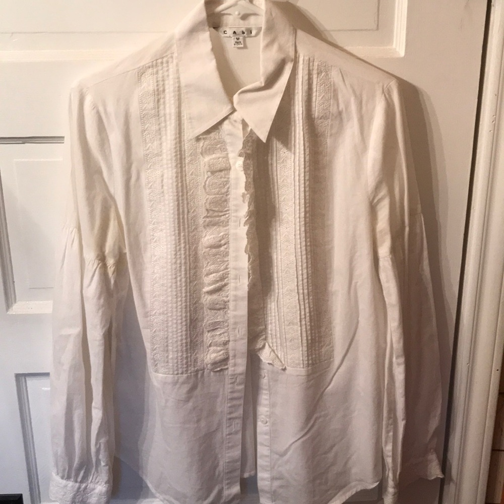 CAbi Ruffle Front Blouse
